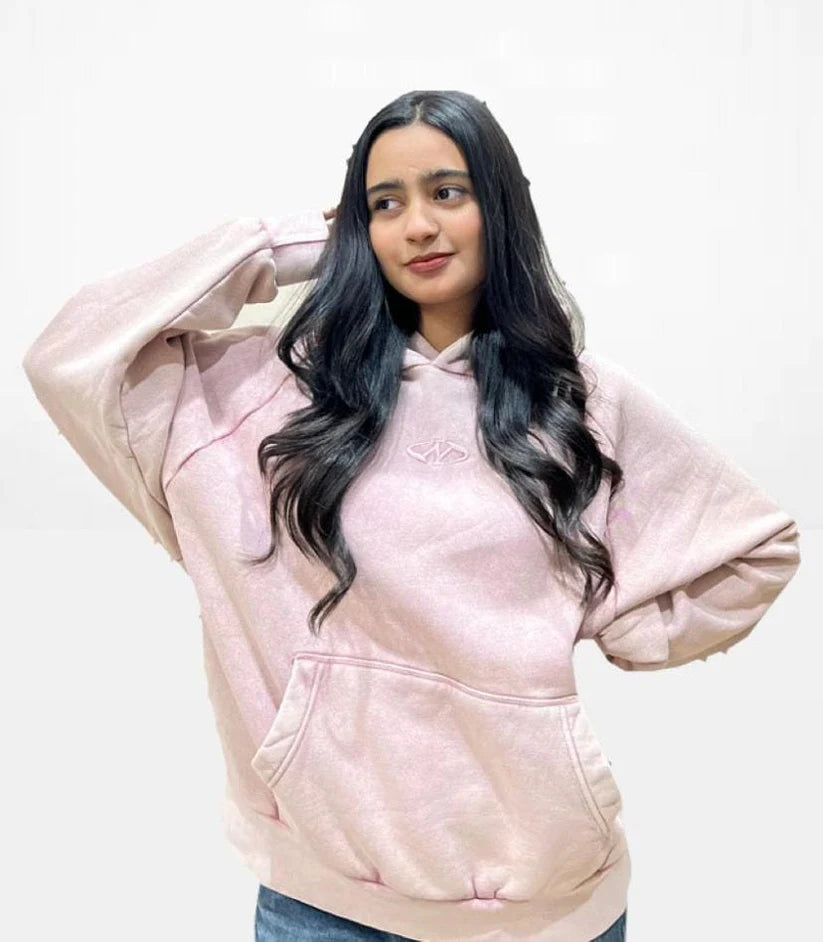 ACID WASH CROP FIT HOODIE